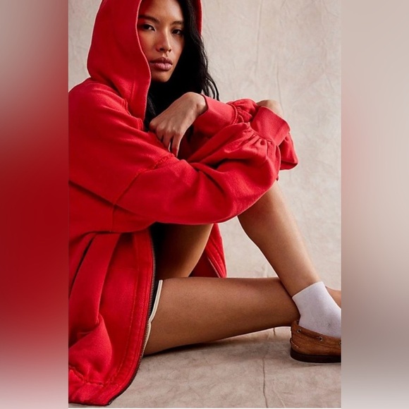 Free People Tops - Free People Lucky Zip-Up Size Large NWT